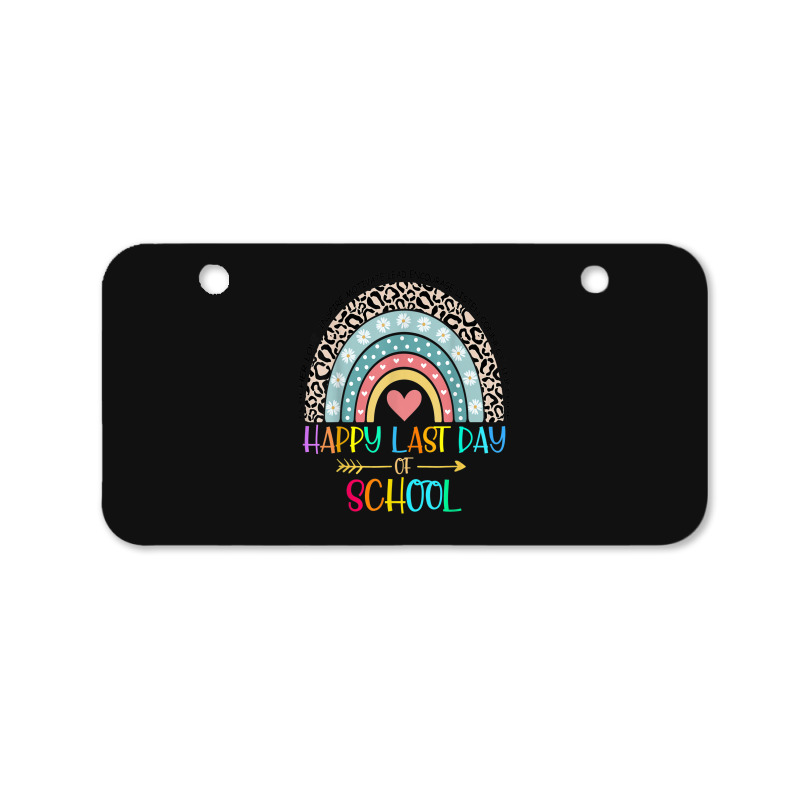 Happy Last Day Of School Teacher Student Graduation Rainbow 357 Bicycle License Plate | Artistshot