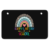 Happy Last Day Of School Teacher Student Graduation Rainbow 357 Atv License Plate | Artistshot