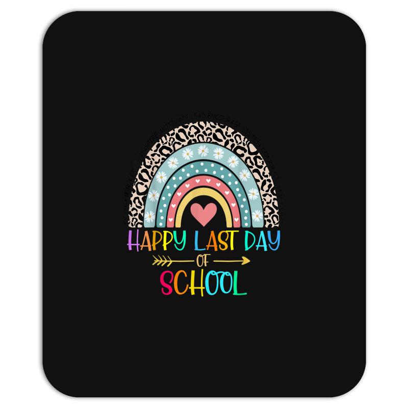 Happy Last Day Of School Teacher Student Graduation Rainbow 357 Mousepad | Artistshot