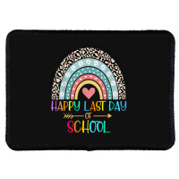 Happy Last Day Of School Teacher Student Graduation Rainbow 357 Rectangle Patch | Artistshot