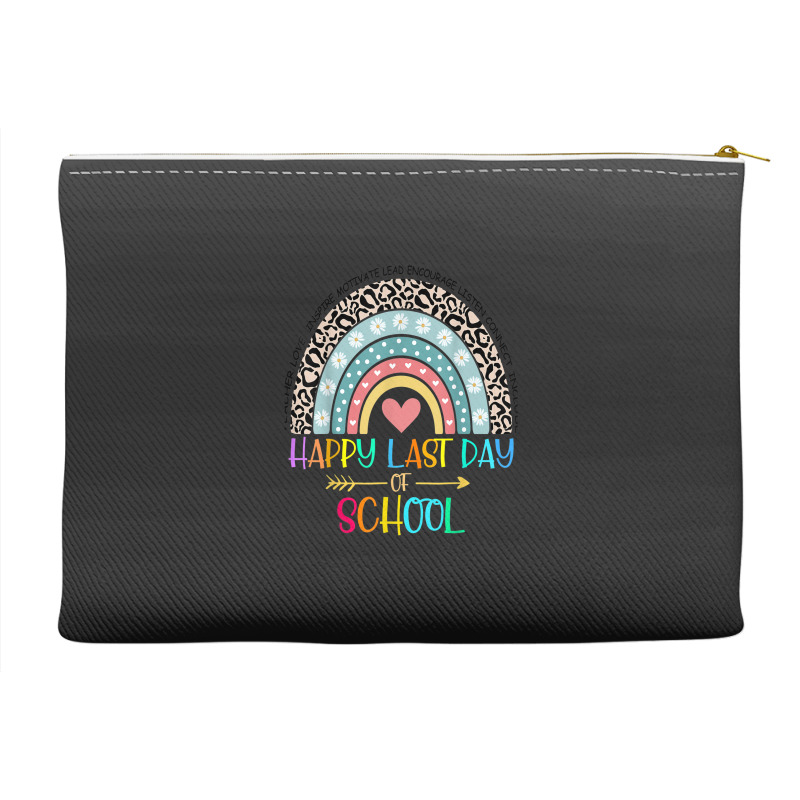 Happy Last Day Of School Teacher Student Graduation Rainbow 357 Accessory Pouches | Artistshot