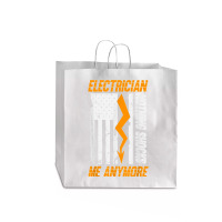 Electrician Nothing Shocks Me Anymore Usa Flag American Jumbo Paper Bag - 18 X 7 X 18 3/4 | Artistshot