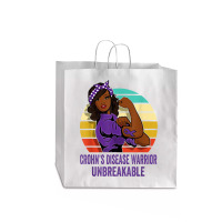 Crohn's Disease Warrior Shirt Unbreakable Jumbo Paper Bag - 18 X 7 X 18 3/4 | Artistshot