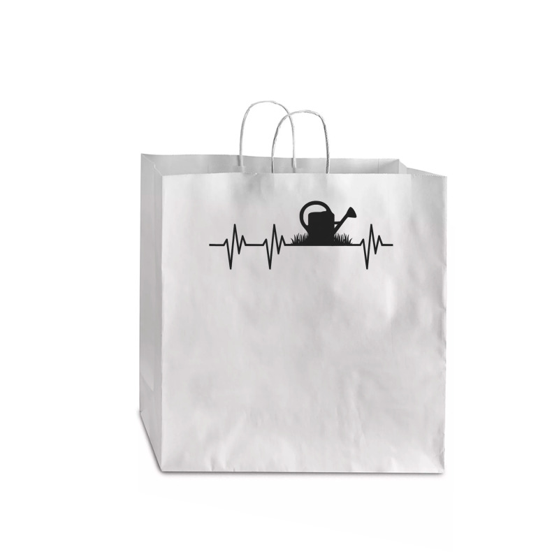 Watering Can Heartbeat Gardening Gardener T  Gift Light Jumbo Paper Bag - 18 X 7 X 18 3/4 | Artistshot