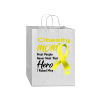 Obesity Mom Most People Never Meet Their Hero I Raised Mine Mart Paper Bag -13 X 7 X 17 | Artistshot