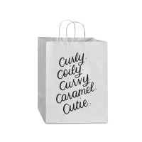 Curly Curvy Caramel Cutie Afro Melanin Goddess Girl Gifts _002 Mart Paper Bag -13 X 7 X 17 | Artistshot