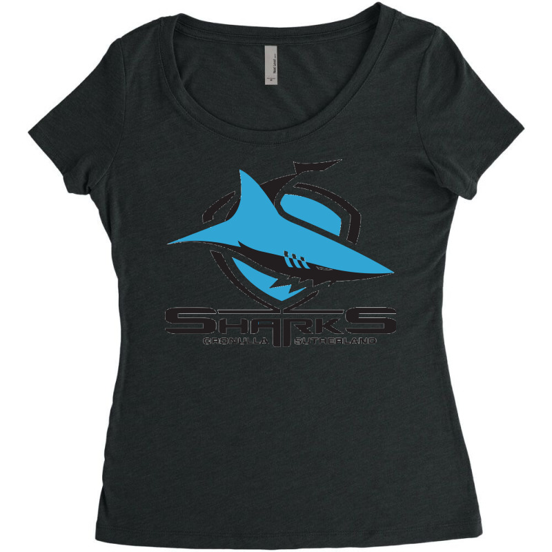 Cronulla Sharks Women's Triblend Scoop T-shirt by SomArt | Artistshot