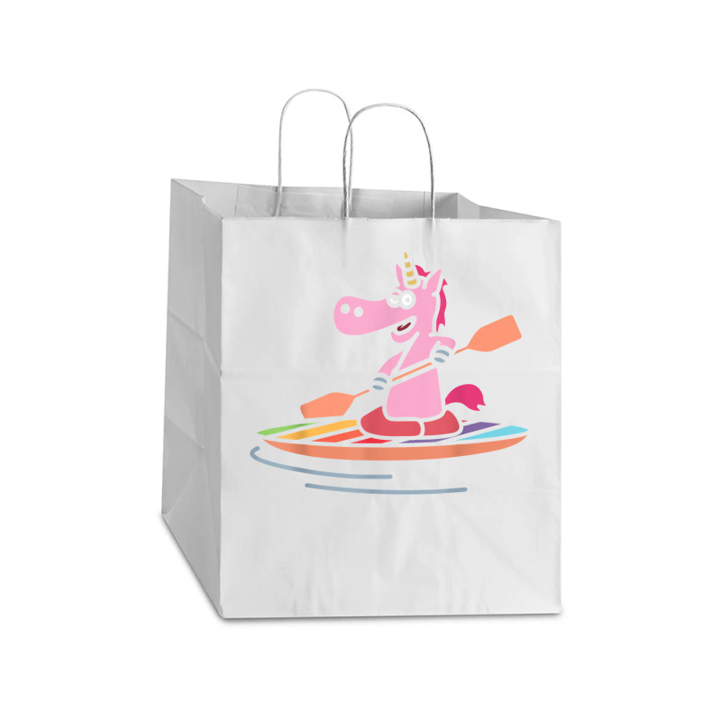 Magical Unicorn Rowing Kayak Canoeing Kayaking Paddling T Shirt Take Out Paper Bag - 14 X 10 X 15 1/2 | Artistshot