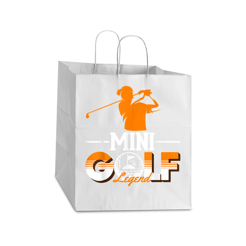 Funny Mini Golf Legend Take out Paper Bag - 14 x 10 x 15 1/2 by KelcieWhite | Artistshot