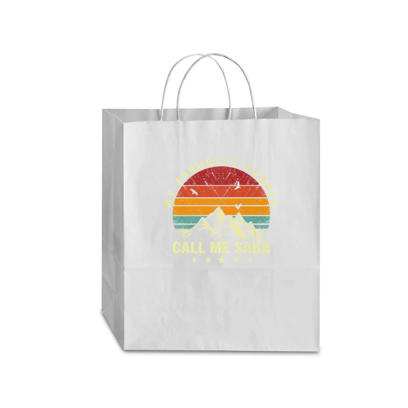 Mens My Favorite People Call Me Saba Cool Father's Day Traveler Paper Bag -13 X 6 X 15 3/4 | Artistshot