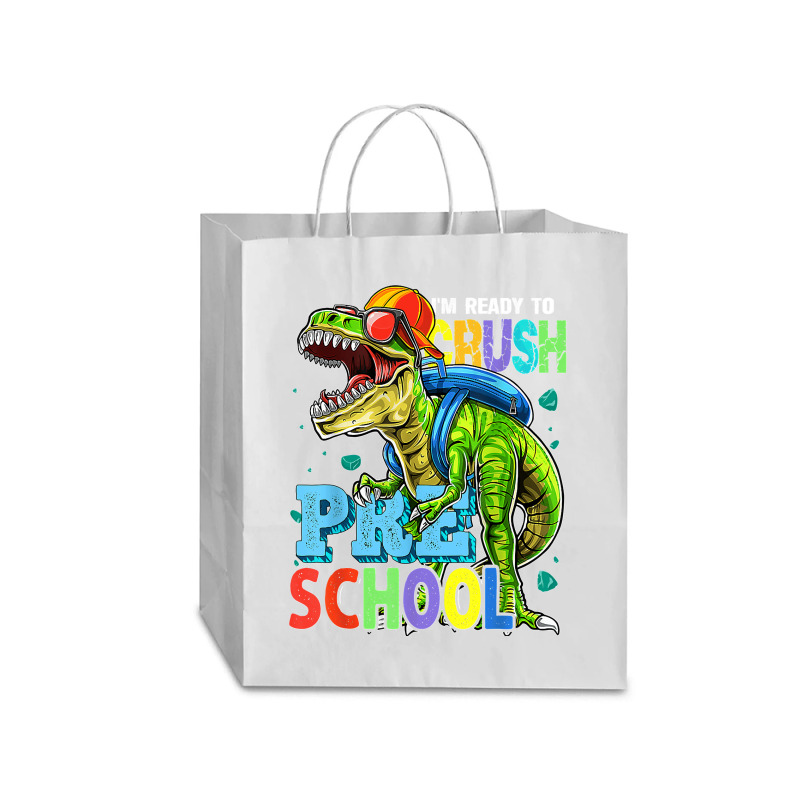 I'm Ready To Crush Preschool Dinosaur Back To School Kids Traveler Paper Bag -13 x 6 x 15 3/4 by JOSEPHDOMINICWILLIS | Artistshot