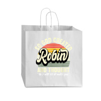 Mens So God Created Robin   Name Robin Birthday T Shirt Vogue Paper Bag - 16 X 6 X 12 | Artistshot