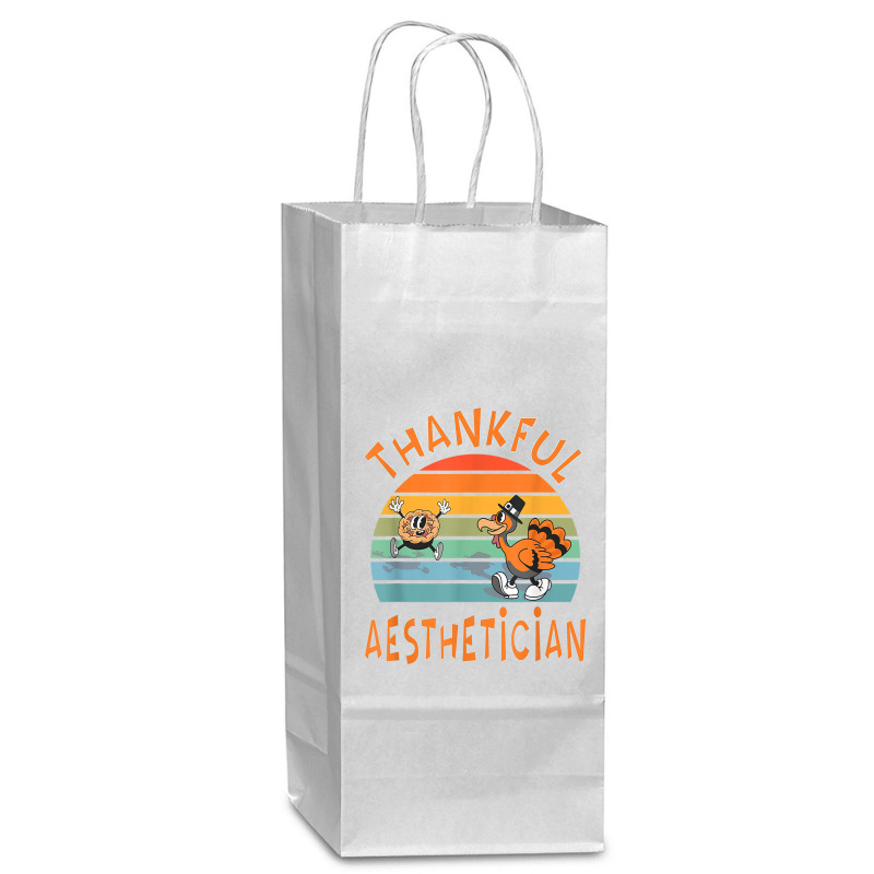 Aesthetician Job Funny Thanksgiving T Shirt Wine Paper Bag - 5 1/2 X 3 1/4 X 13 | Artistshot