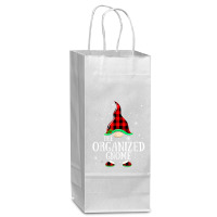 Organized Gnome Buffalo Plaid Matching Family Christmas T Shirt Wine Paper Bag - 5 1/2 X 3 1/4 X 13 | Artistshot