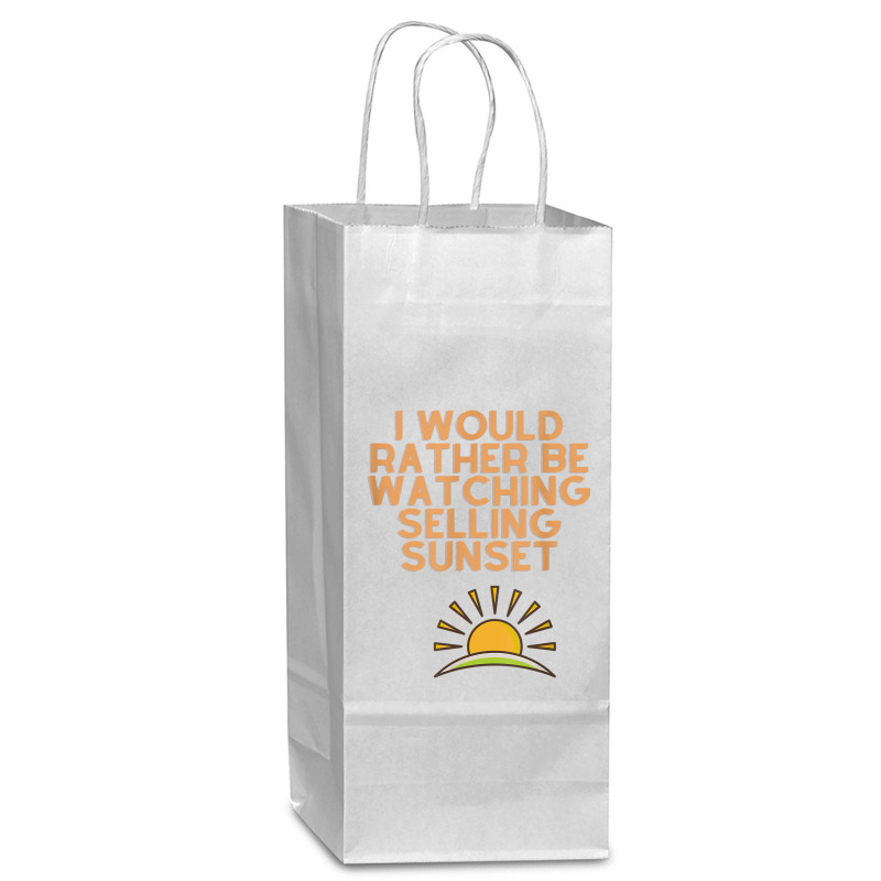 I Would Rather Be Watching Selling Sunset T Shirt Wine Paper Bag - 5 1/2 X 3 1/4 X 13 | Artistshot