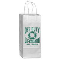 Off Duty Lifeguard Save Yourself, Lifeguard For Men & Women Tank Top Wine Paper Bag - 5 1/2 X 3 1/4 X 13 | Artistshot