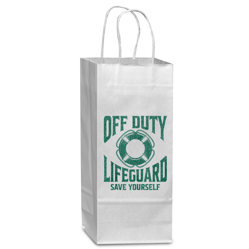 Off Duty Lifeguard Save Yourself, Lifeguard For Men & Women Tank Top Wine Paper Bag - 5 1/2 X 3 1/4 X 13 | Artistshot