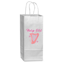 Harp Girl Harpist Musical Instrument Harp Player T Shirt Wine Paper Bag - 5 1/2 X 3 1/4 X 13 | Artistshot