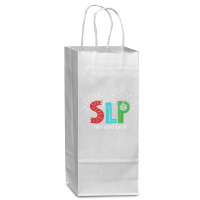 Funny Phonetic Transcription Christmas Slp Speech Therapist T Shirt Wine Paper Bag - 5 1/2 X 3 1/4 X 13 | Artistshot