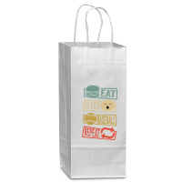 Eat Sleep Baseball Repeat-fzlac Wine Paper Bag - 5 1/2 X 3 1/4 X 13 | Artistshot