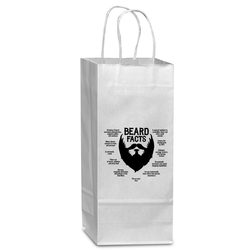 Beard Facts (black) Wine Paper Bag - 5 1/2 X 3 1/4 X 13 | Artistshot