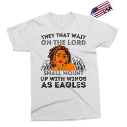 wait on the lord he will renew your strength black women god t shirt Exclusive T-shirt | Artistshot