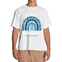 In April We Wear Blue Rainbow Puzzle Autism Awareness Urban Heavy T-shirt | Artistshot