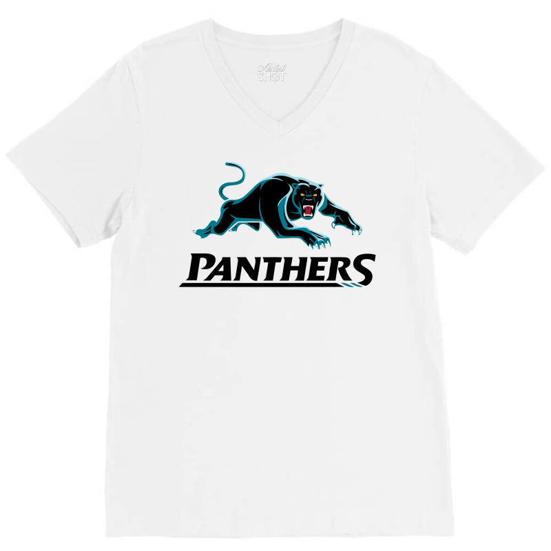 Penrith Panthers V-Neck Tee by SomArt | Artistshot