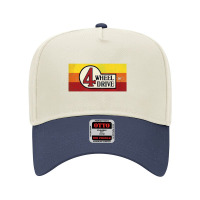 4 Wheel Drive Vintage 4x4 Overland Emblem With Stripes 4wd Adjustable Baseball Cap | Artistshot