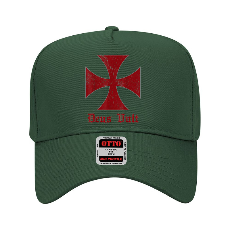 Deus Vult Templar Order Knights Templar Holy Cross Helmet T Shirt Adjustable Baseball Cap | Artistshot