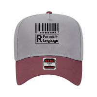 Barcode Sign R For Adult Language Warning Label Sign T Shirt Adjustable Baseball Cap | Artistshot