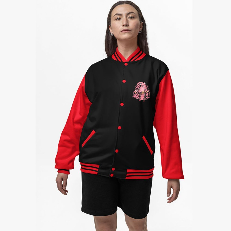 Valentine Gnome Girl Bomber Jacket | Artistshot