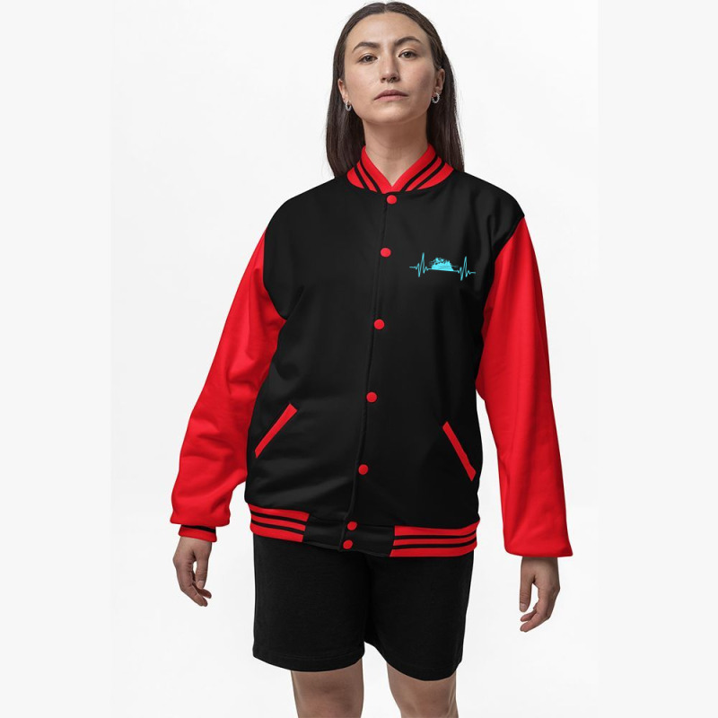 Rafting Heartbeat | Adventure Rafting Bomber Jacket | Artistshot