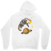 Cat Astronaut Cartoon Unisex Hoodie | Artistshot