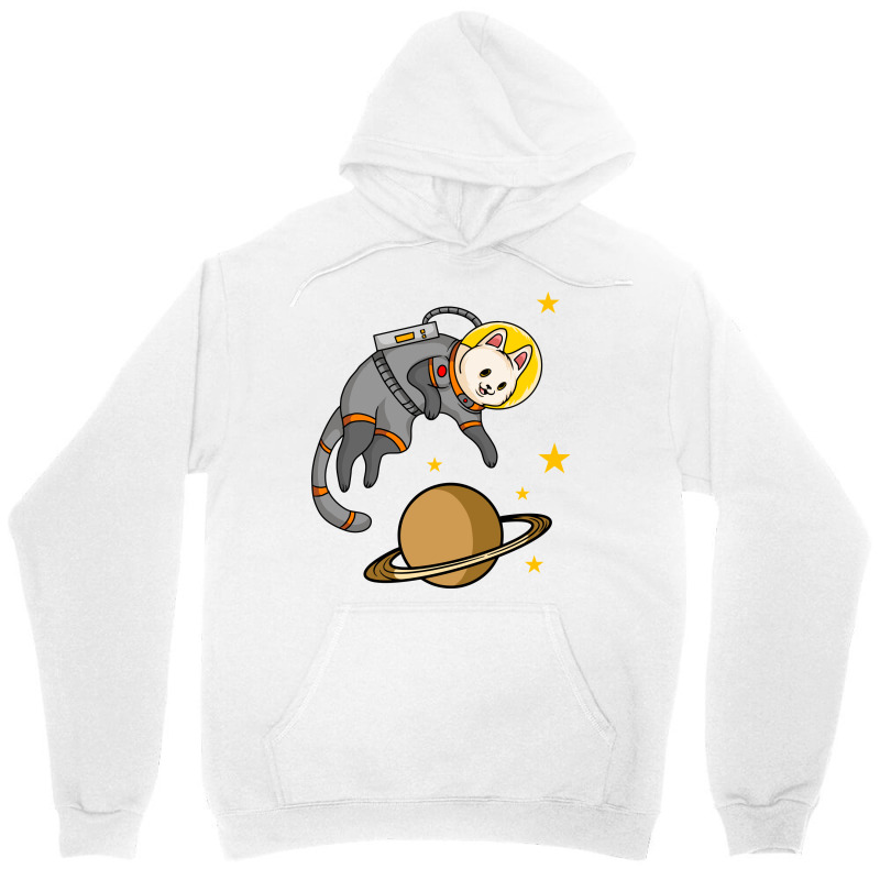 Cat Astronaut Cartoon Unisex Hoodie | Artistshot