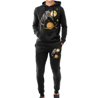 Cat Astronaut Cartoon Hoodie & Jogger Set | Artistshot