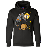 Cat Astronaut Cartoon Champion Hoodie | Artistshot