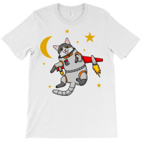 Astronaut Cat Flies Into Space T-shirt | Artistshot