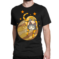 Astronaut Cat Playing With Planet Classic T-shirt | Artistshot