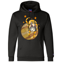 Astronaut Cat Playing With Planet Champion Hoodie | Artistshot