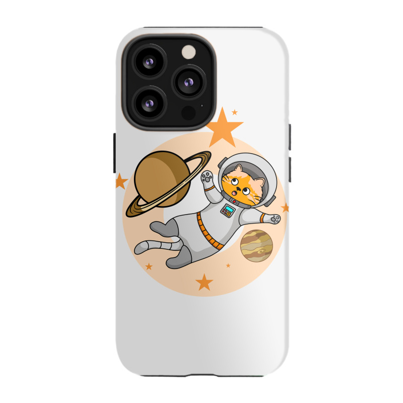 Astronaut Cat Flying In Space Amazed To See Planet Iphone 13 Pro Case | Artistshot