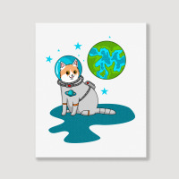 Astronaut Cat Portrait Canvas Print | Artistshot