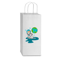 Astronaut Cat Double Wine Paper Bag - 6 1/2 X 3 1/2 X 12 3/8 | Artistshot