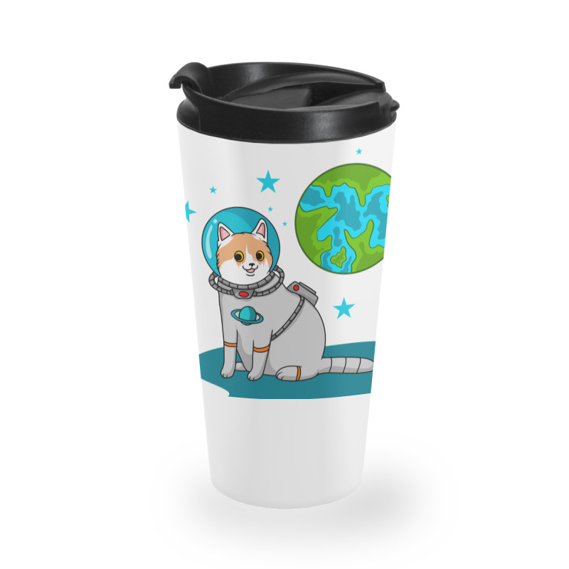 Astronaut Cat Travel Mug | Artistshot