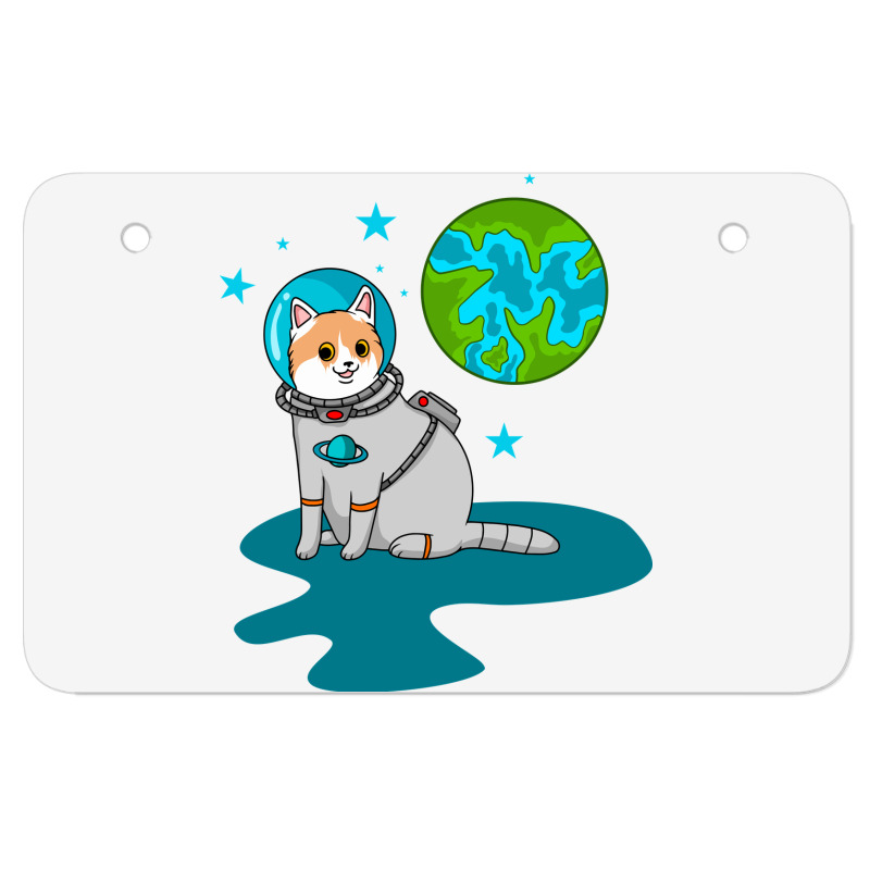 Astronaut Cat Atv License Plate | Artistshot