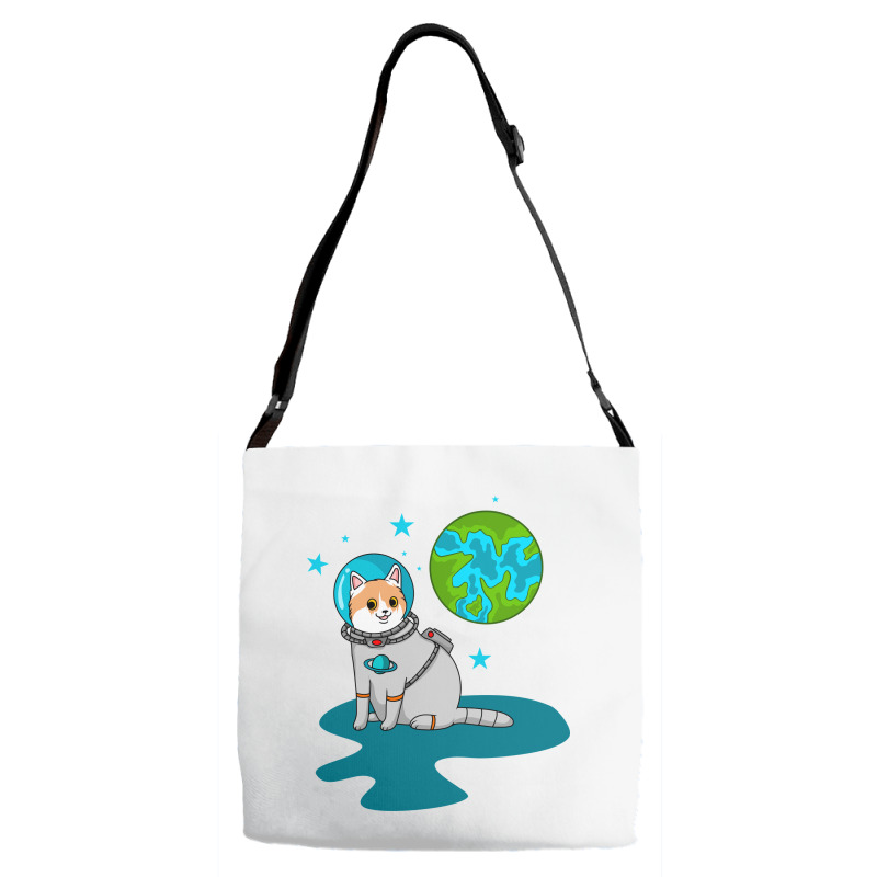 Astronaut Cat Adjustable Strap Totes | Artistshot