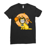 Astronaut Cat Ladies Fitted T-shirt | Artistshot