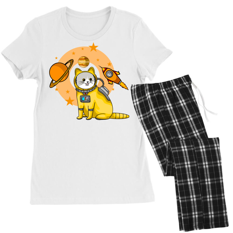 Astronaut Cat Women's Pajamas Set by rilote | Artistshot