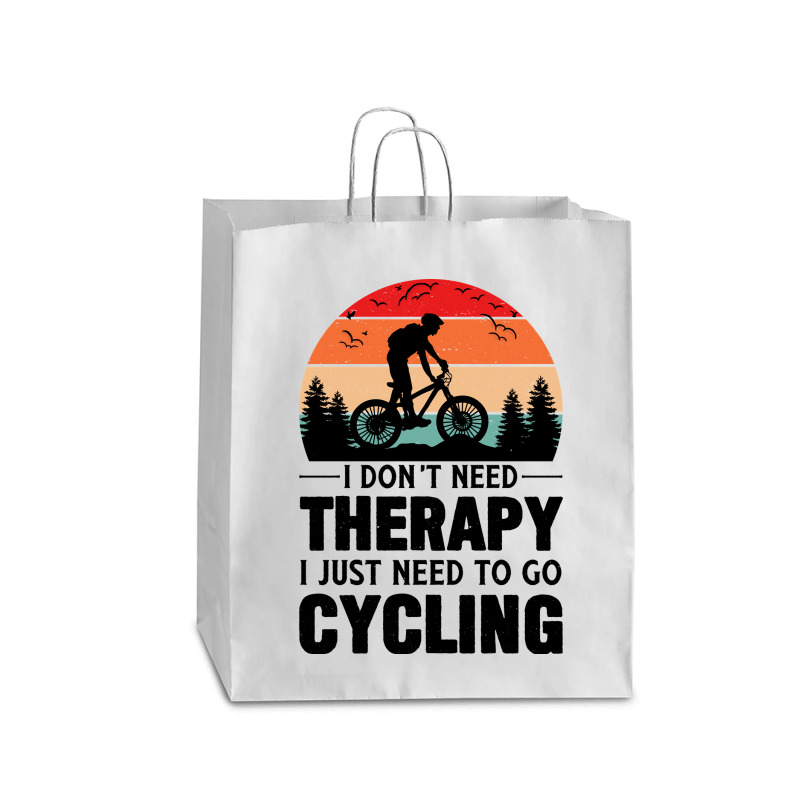 I Don't Need Therapy I Just Need To Go Cycling Queen Paper Bag - 16 X 6 X 19 1/4 | Artistshot