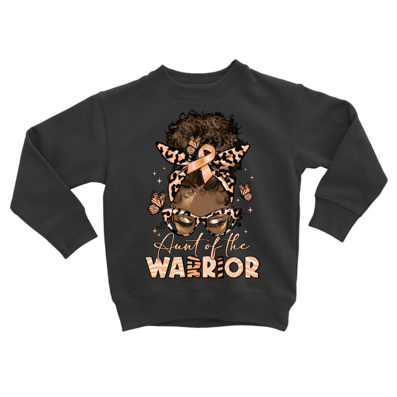 Aunt Of The Warrior Endometrial Cancer Toddler Sweatshirt | Artistshot